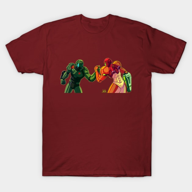 Samus and Slayer T-Shirt by krls